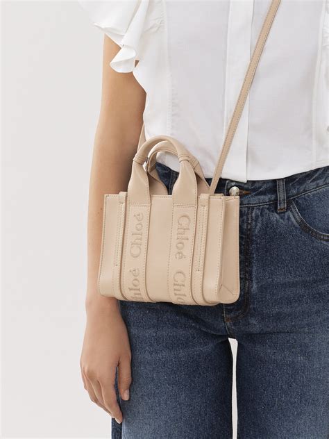 chloe mini woody bag|chloé woody large canvas tote.